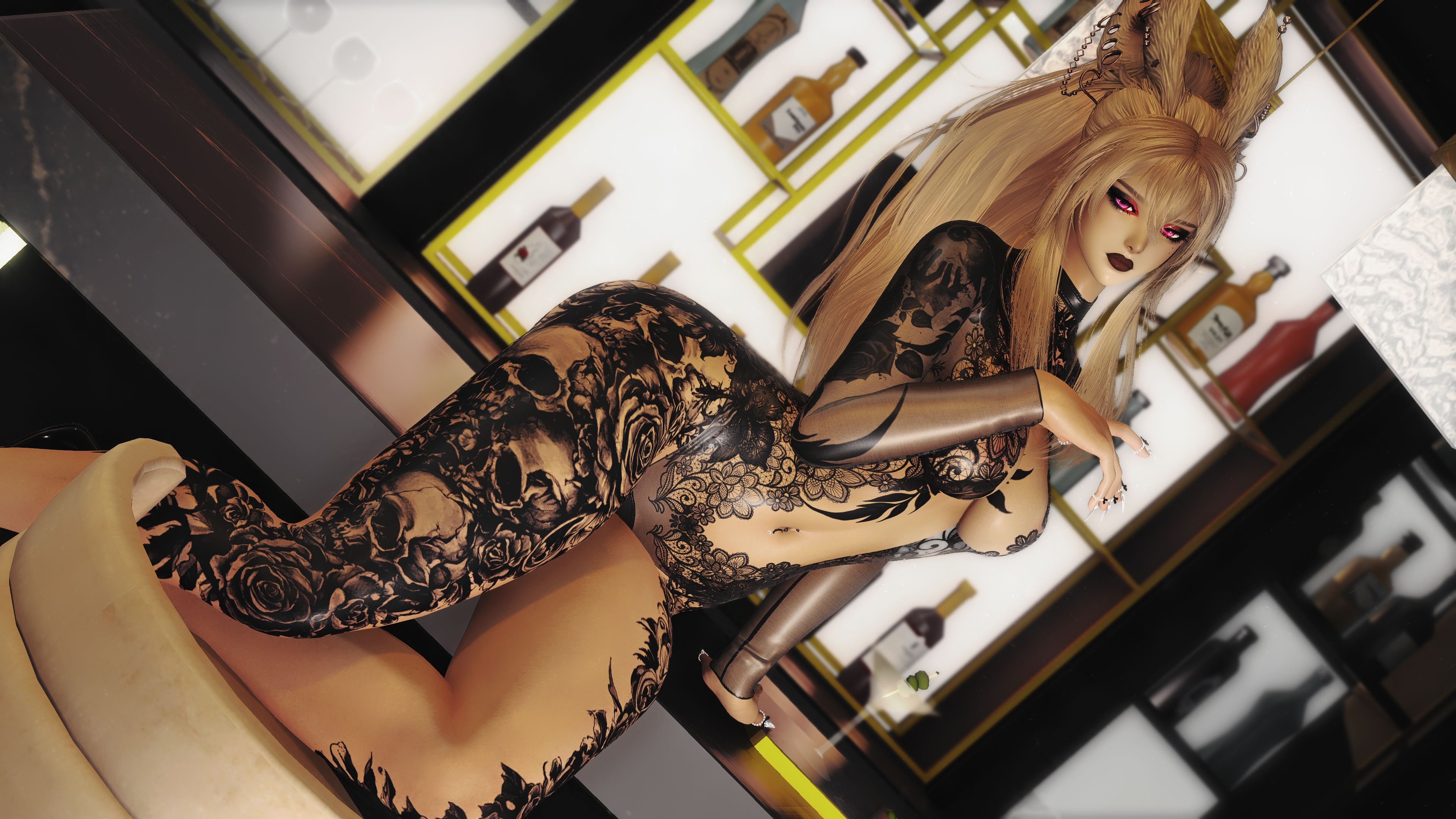 Kiera poised in soft light